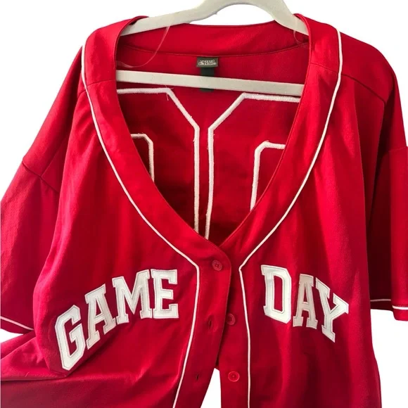 GAME DAY Red Baseball-Style Jersey - Unbranded - Picture 3 of 4